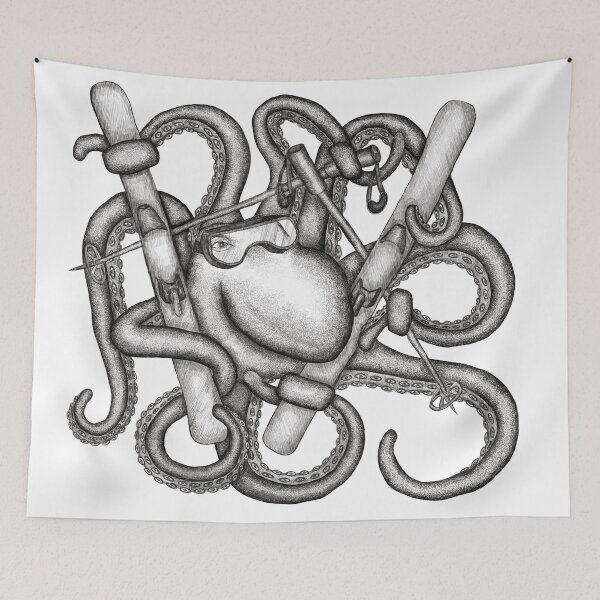 Item preview, Skiing Octopus designed and sold by aliciakeyser.