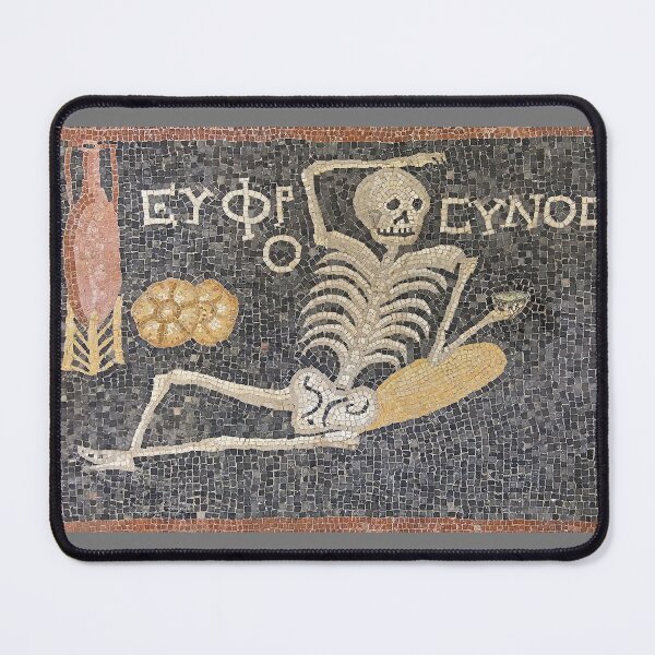 Item preview, Be cheerful Live Well Ancient Greek skeleton meme designed and sold by ClassicalGreece.