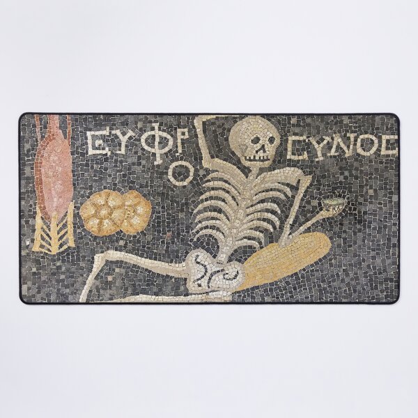 Item preview, Be cheerful Live Well Ancient Greek skeleton meme designed and sold by ClassicalGreece.