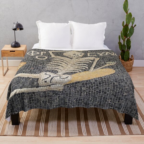 Item preview, Be cheerful Live Well Ancient Greek skeleton meme designed and sold by ClassicalGreece.