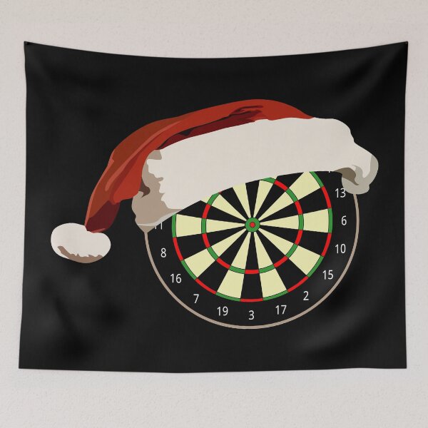 Item preview, Santa Darts board sport drawing designed and sold by Blondiabshop.