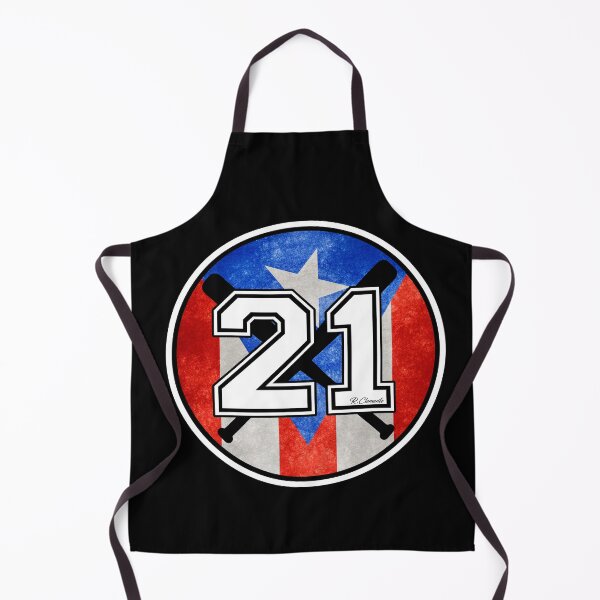 Item preview, Puerto Rican Baseball Legend Number 21 Clemente Puerto Rico Flag designed and sold by NerdCulture.