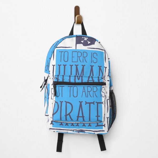 Item preview, To err is Human but to arr is pirate - (Blue-Black) designed and sold by Alcino Major.