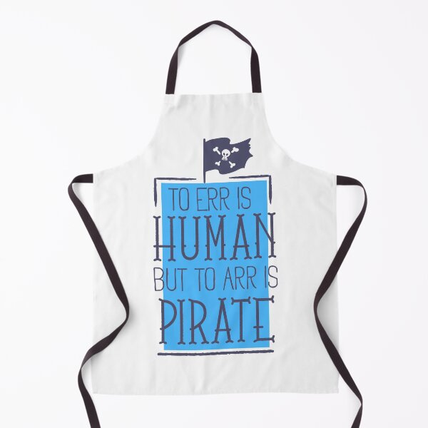 Item preview, To err is Human but to arr is pirate - (Blue-Black) designed and sold by Alcino Major.