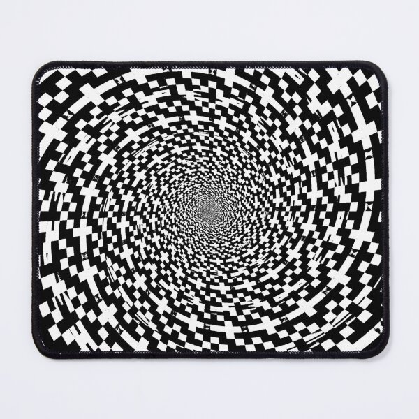 Item preview, Abstract Black & White Blocked Fractal Vortex designed and sold by SXW Designs.