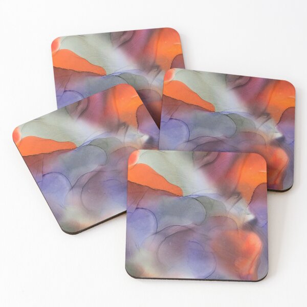 Item preview,  Flowing ink seamless pattern from  gray to Violet and bright orange designed and sold by ANAKOTO.