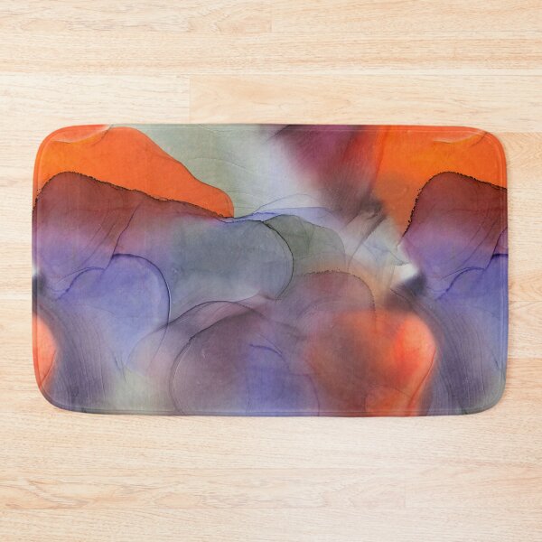 Item preview,  Flowing ink seamless pattern from  gray to Violet and bright orange designed and sold by ANAKOTO.