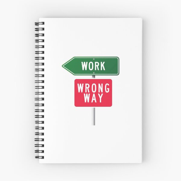 Item preview, Work Ahead: Wrong Way Road Sign designed and sold by voltzandvoices.