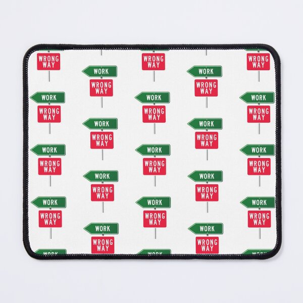 Item preview, Work Ahead: Wrong Way Road Sign designed and sold by voltzandvoices.
