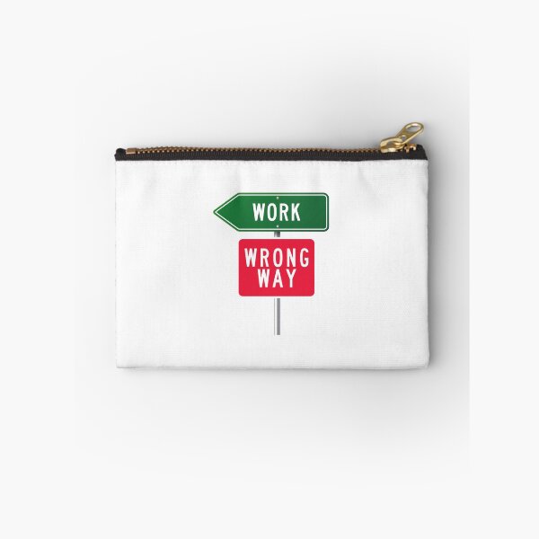 Item preview, Work Ahead: Wrong Way Road Sign designed and sold by voltzandvoices.