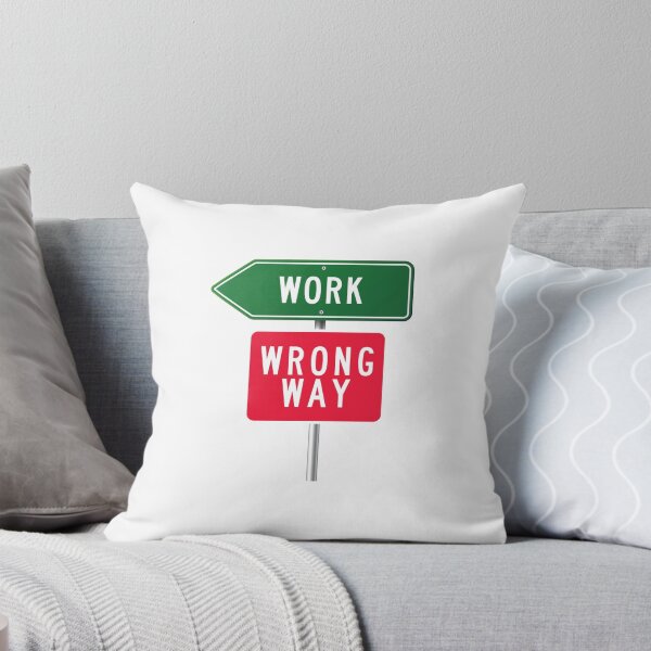 Item preview, Work Ahead: Wrong Way Road Sign designed and sold by voltzandvoices.