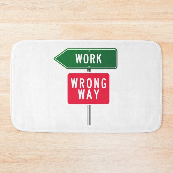 Item preview, Work Ahead: Wrong Way Road Sign designed and sold by voltzandvoices.