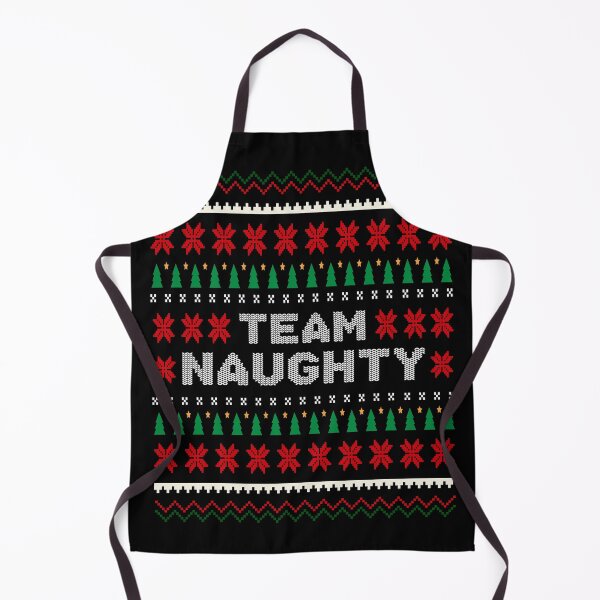 Item preview, Team Naughty Funny Sarcastic Ugly Christmas Sweater Jumper Matching Family Pajama Top designed and sold by Bad Kitty Designz.