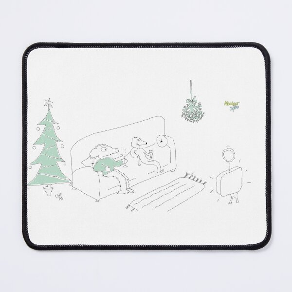 Item preview, Moobear and Spike watch Christmas Telly designed and sold by LovelyDayArt.