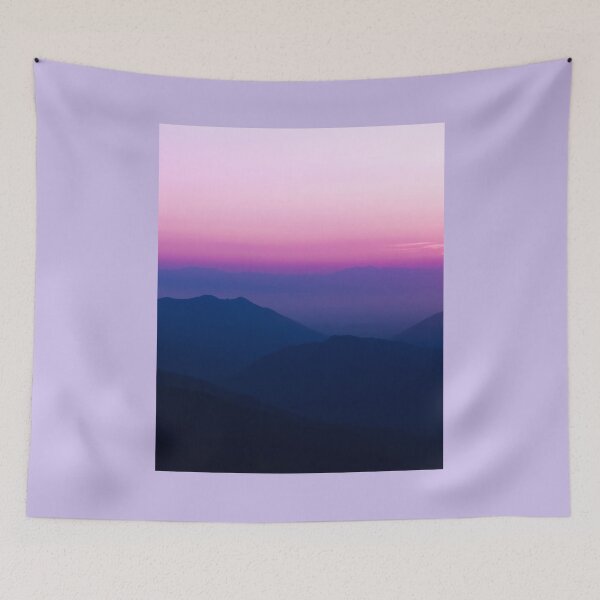 Item preview, Pink & Purple Clouds Cotton Candy Mountain Sunset  designed and sold by newburyboutique.
