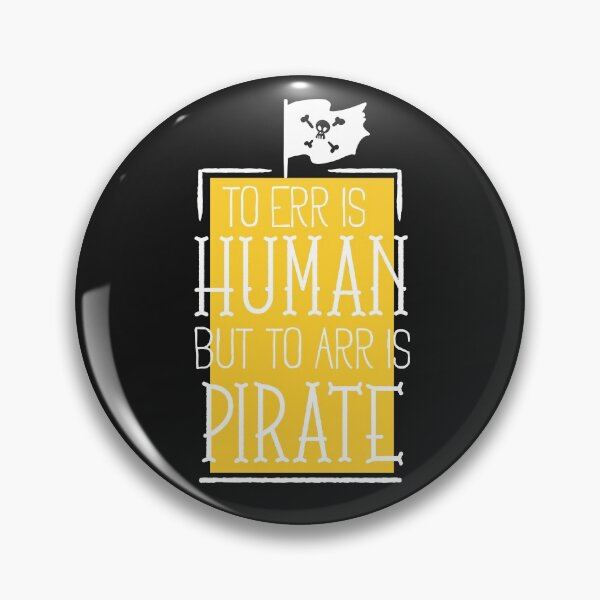Item preview, To err is Human but to arr is pirate - (Yellow-White) designed and sold by Alcino Major.