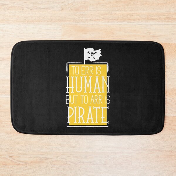 Item preview, To err is Human but to arr is pirate - (Yellow-White) designed and sold by Alcino Major.