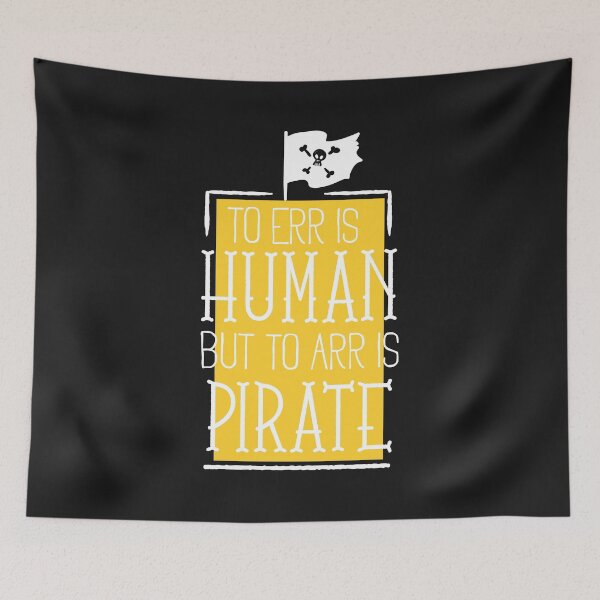 Item preview, To err is Human but to arr is pirate - (Yellow-White) designed and sold by Alcino Major.
