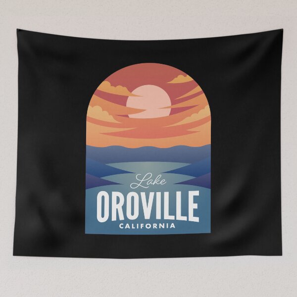 Item preview, Lake Oroville CA Retro Sunset designed and sold by HalpinDesign.