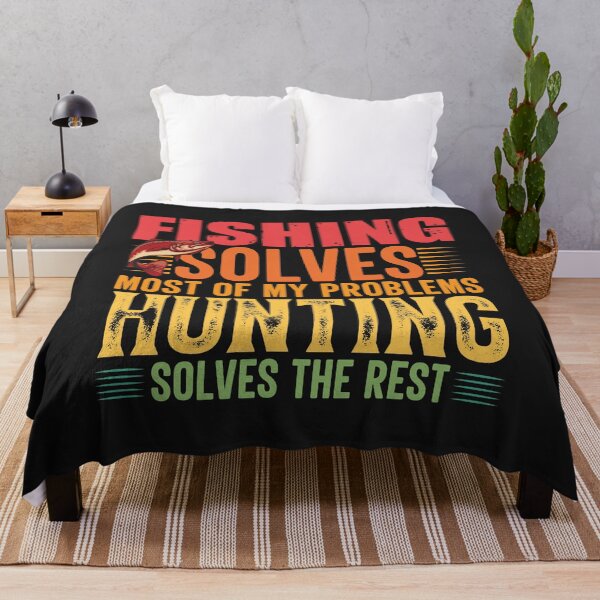 Item preview, Funny Fishing Lovers Saying - Fishing Solves Most Of My Problems Hunting Solves The Rest designed and sold by Theparticular.