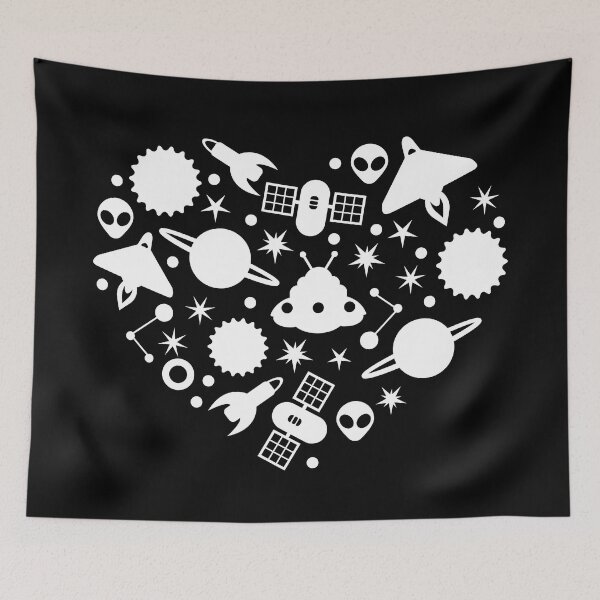 Item preview, alien happy valentines day heart white  designed and sold by Gossip Rag.