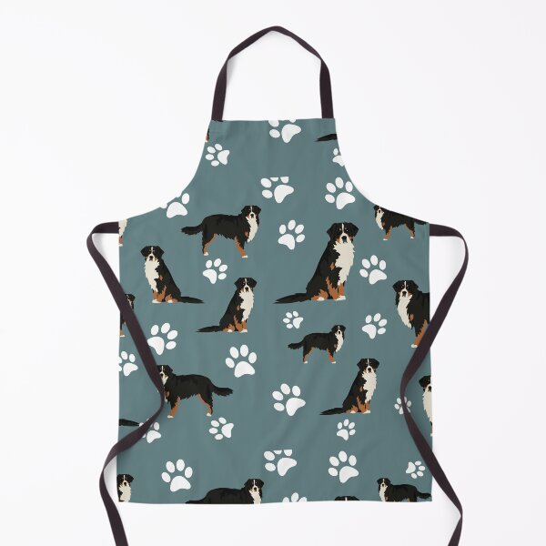 Item preview, Bernese Mountain Dog Paw Print Pattern on Gray Background designed and sold by tncgifts.
