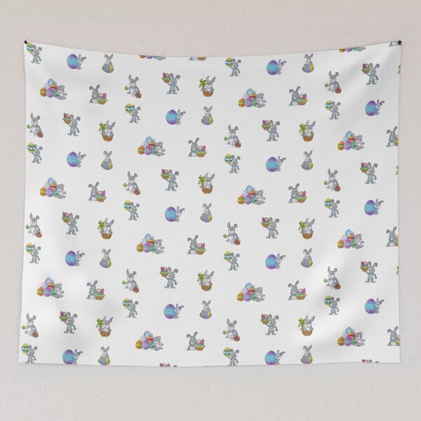 Item preview, Cute Easter Bunnies with Easter Eggs and Baskets designed and sold by silviaol.