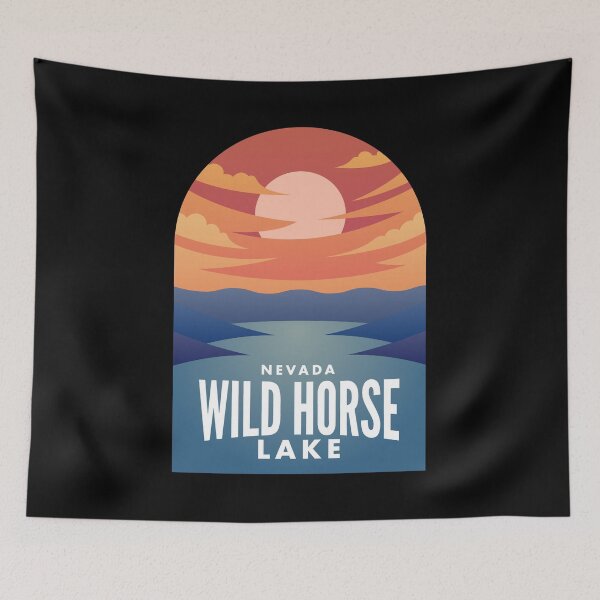 Item preview, Wild Horse Lake NV Retro Sunset designed and sold by HalpinDesign.