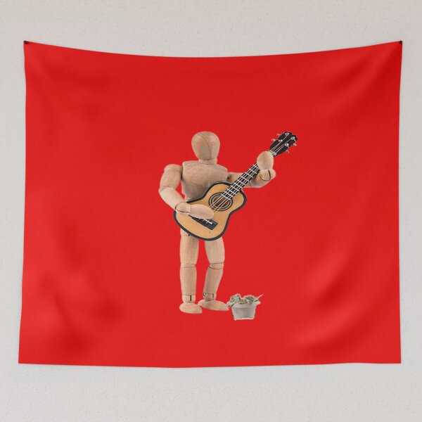 Item preview, Wooden mannequin, playing guitar, music, for lovers, money in a hat  designed and sold by DIMATLOVER.