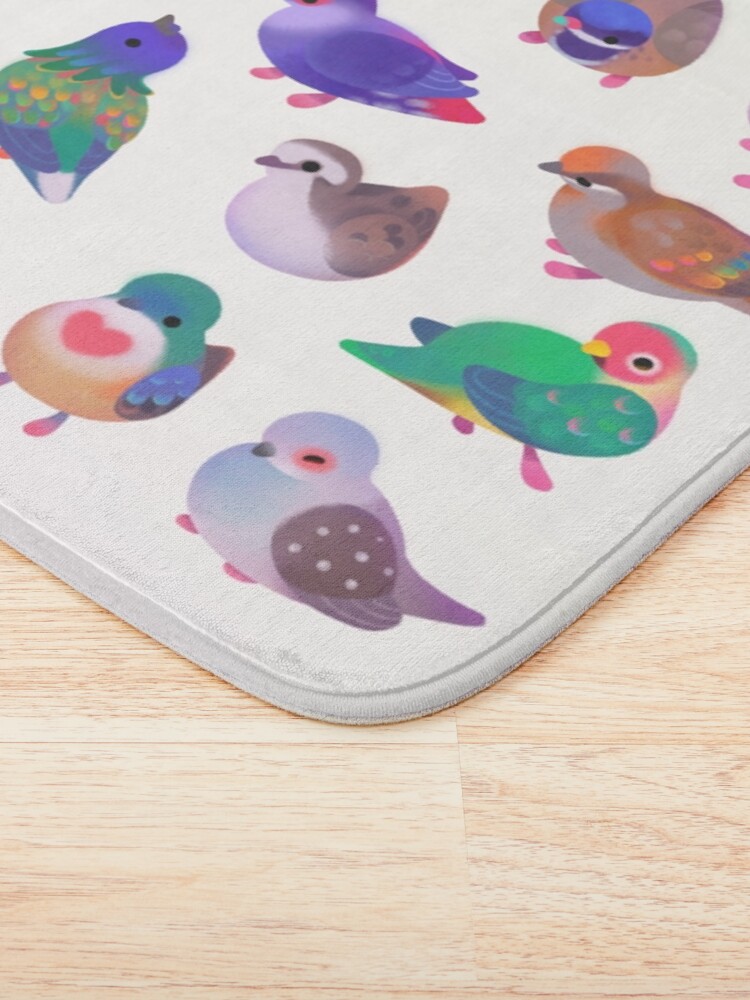 Alternate view of Wild pigeon -light, name Bath Mat