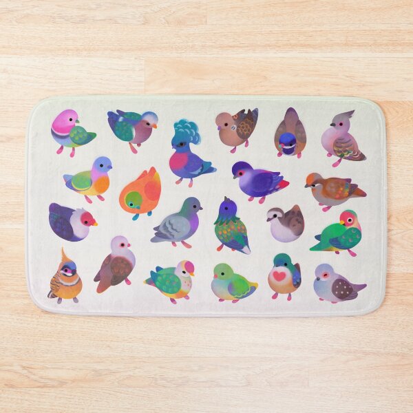 Wild pigeon -light, name Bath Mat