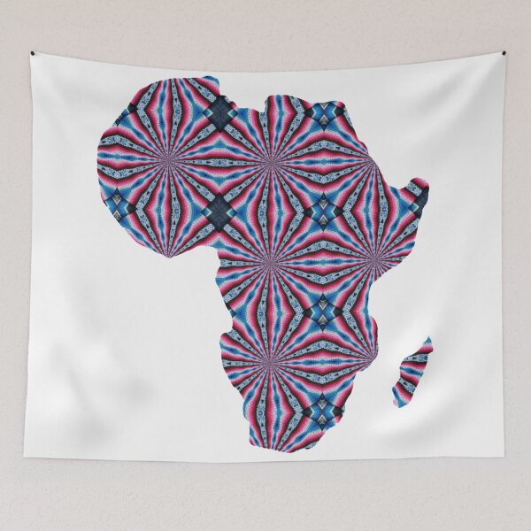 Item preview, African Continent with Ankara Print -  Colorful Patterns. designed and sold by NaniniDesigns.
