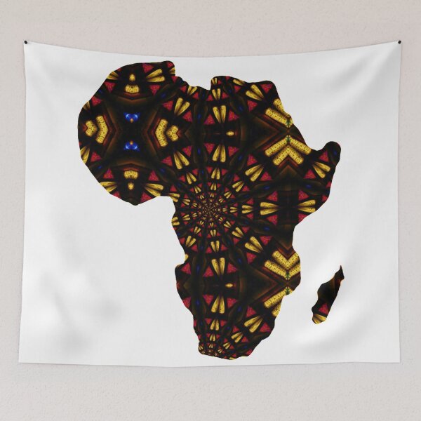 Item preview, African Continent with Ankara Print -  Colorful Patterns. designed and sold by NaniniDesigns.