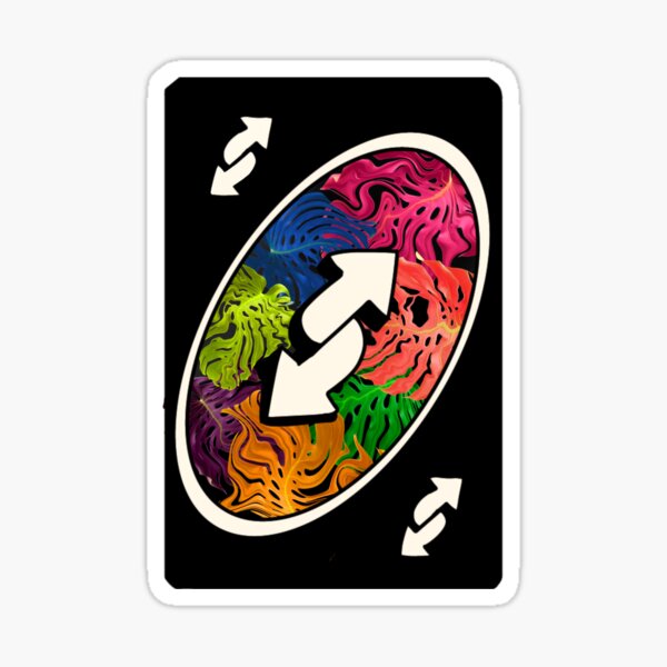 rainbow uno reverse card Sticker for Sale by mikaylabianchin