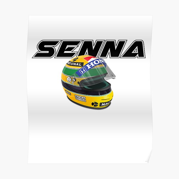 "Senna Formula One Racing Helmet" Poster for Sale by CoyoteSupplyCo