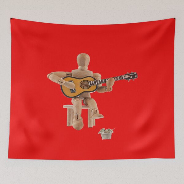 Item preview, Wooden mannequin, playing guitar, music, for lovers, sitting designed and sold by DIMATLOVER.