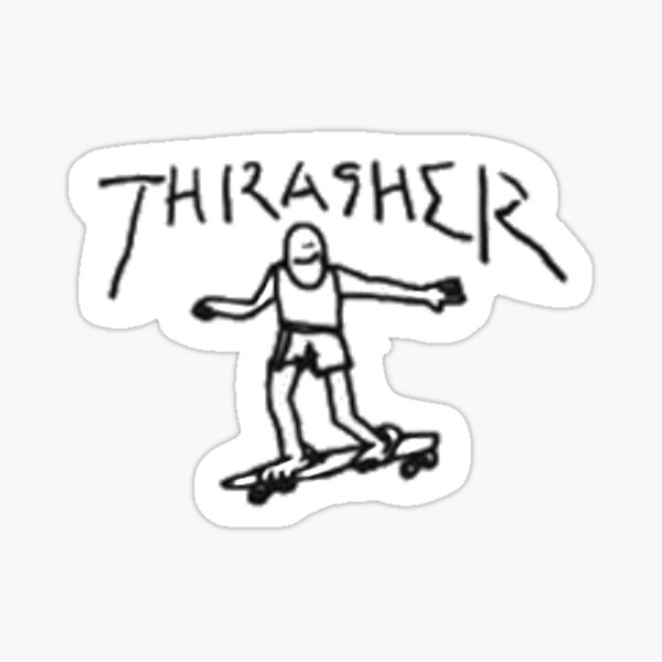 Stickers Thrasher live to ride skate or die