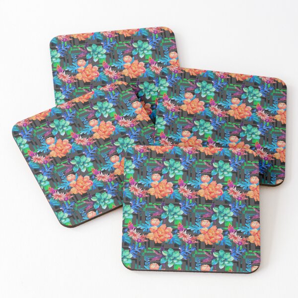 Item preview, Watercolour cactus & succulents trendy pattern designed and sold by cutecrazytshirt.