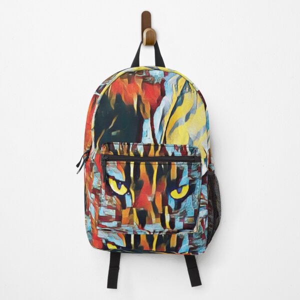 Item preview, Yellow eyed cat in geometric style designed and sold by PandLcreations.