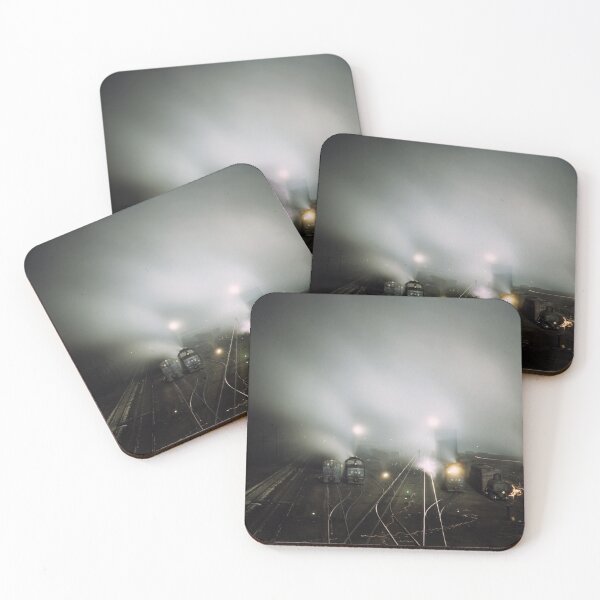 Item preview, Santa Fe R.R. Yard At Night - Kansas City - 1943 designed and sold by warishellstore.