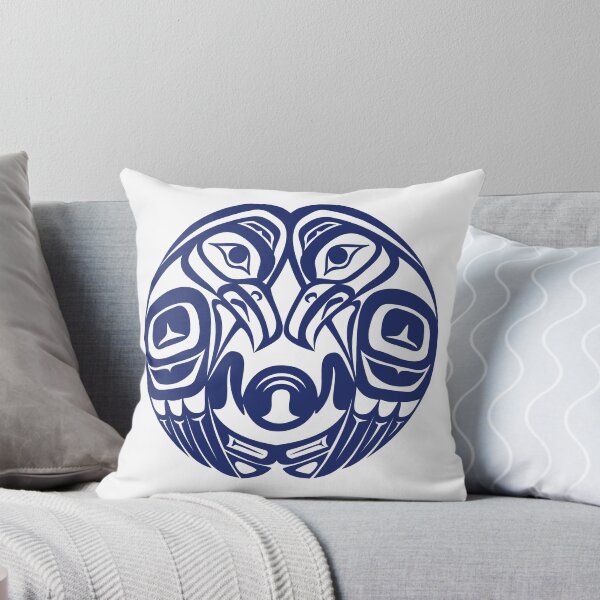 Item preview, Double raven circle pacific northwest formline salish haida eagle moon designed and sold by cascadiadesigns.