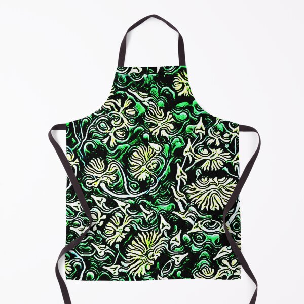 Item preview, cornflower, paisley, ornament, monochrome, green, yellow, black designed and sold by Maria Mihailova.