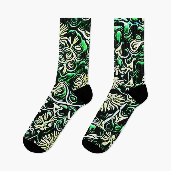 Item preview, cornflower, paisley, ornament, monochrome, green, yellow, black designed and sold by Maria Mihailova.