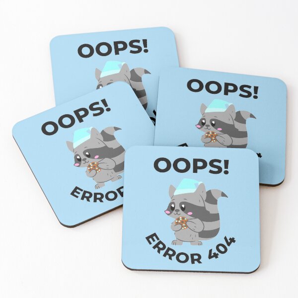 Item preview, Oops error 404 raccoon - Computer  designed and sold by LukjanovArt.