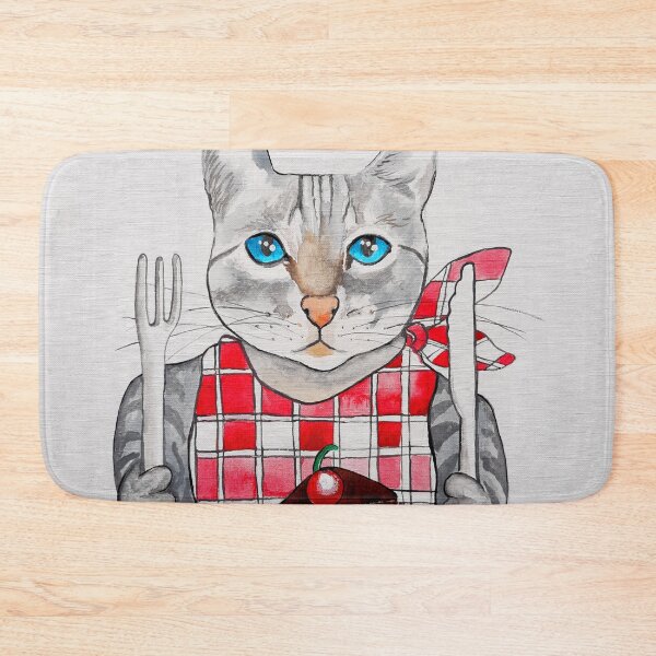 Item preview,  Cat glutton at the table with birthday cake, art by Miguel Matos Official designed and sold by MiguelMatosArt.