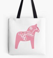 Rosa Dala Horse Swedish Wooden Horse Tasche