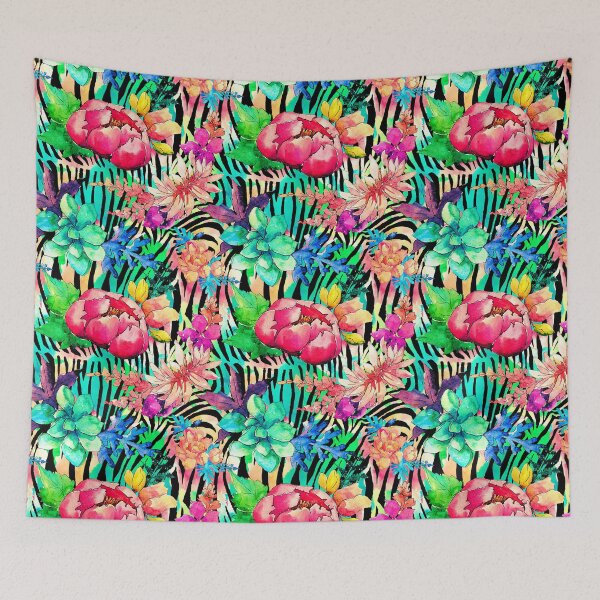 Item preview, Watercolor cacti & succulents bright,vibrant pattern designed and sold by cutecrazytshirt.