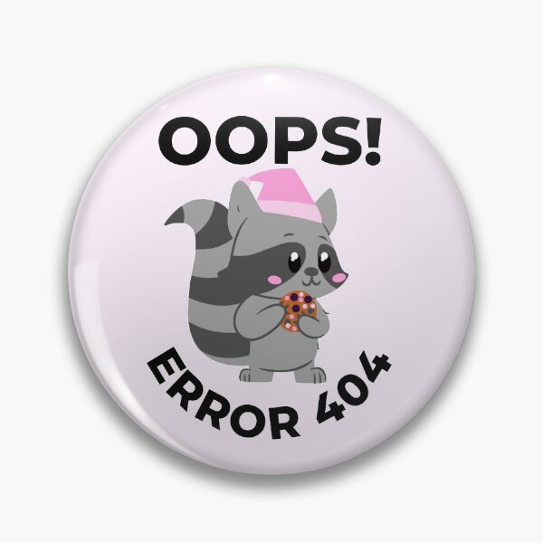 Item preview, Oops error 404 raccoon - Computer  designed and sold by LukjanovArt.
