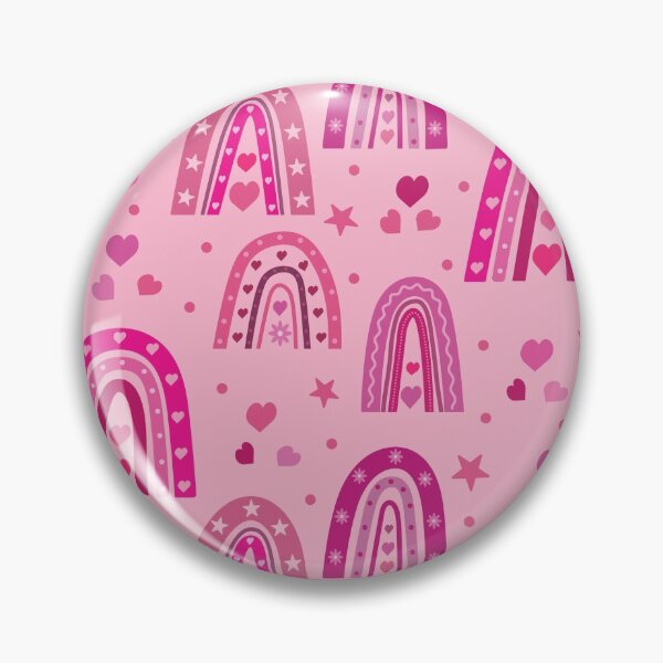 Item preview, Valentine pink boho rainbow pattern with hearts and flowers  designed and sold by Yasminepatterns .