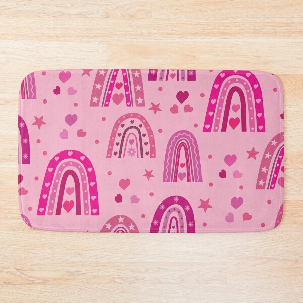 Item preview, Valentine pink boho rainbow pattern with hearts and flowers  designed and sold by Yasminepatterns .